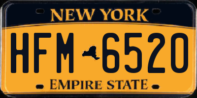 NY license plate HFM6520