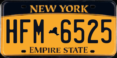NY license plate HFM6525