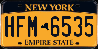 NY license plate HFM6535