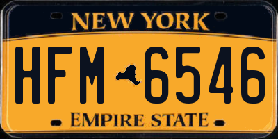 NY license plate HFM6546