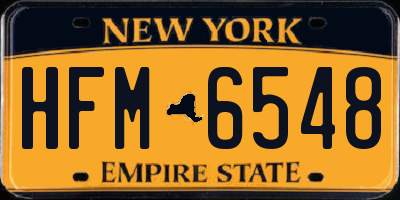 NY license plate HFM6548