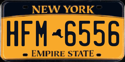 NY license plate HFM6556