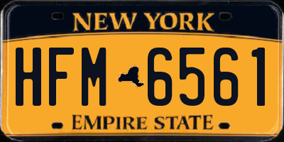 NY license plate HFM6561