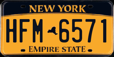 NY license plate HFM6571