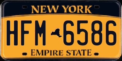 NY license plate HFM6586