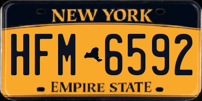 NY license plate HFM6592