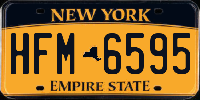 NY license plate HFM6595