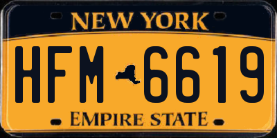 NY license plate HFM6619