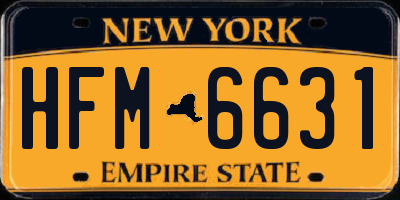NY license plate HFM6631