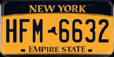 NY license plate HFM6632