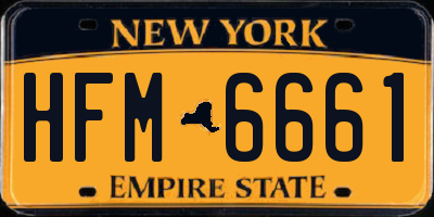 NY license plate HFM6661