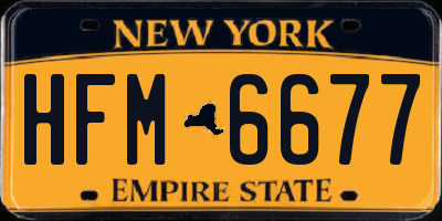 NY license plate HFM6677