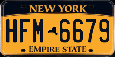 NY license plate HFM6679