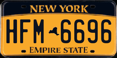 NY license plate HFM6696