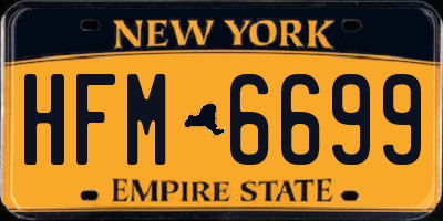 NY license plate HFM6699
