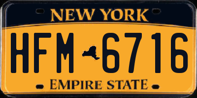 NY license plate HFM6716