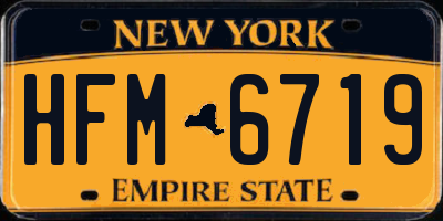 NY license plate HFM6719