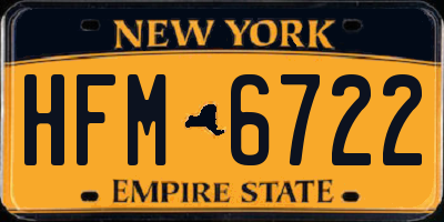 NY license plate HFM6722