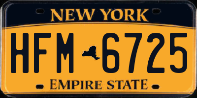 NY license plate HFM6725