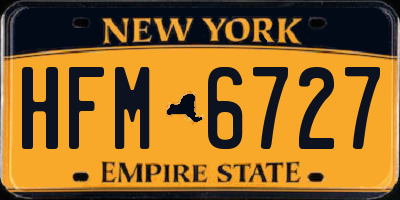 NY license plate HFM6727