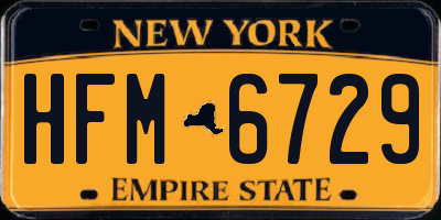 NY license plate HFM6729