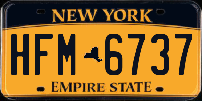 NY license plate HFM6737