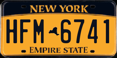 NY license plate HFM6741