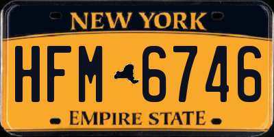 NY license plate HFM6746