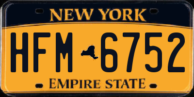 NY license plate HFM6752