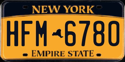 NY license plate HFM6780