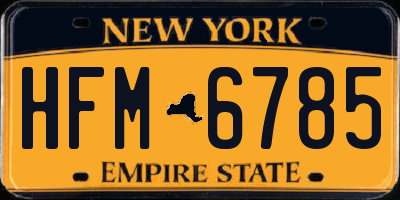 NY license plate HFM6785