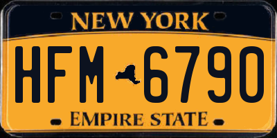 NY license plate HFM6790