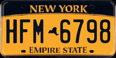 NY license plate HFM6798