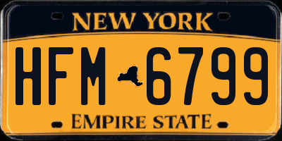NY license plate HFM6799