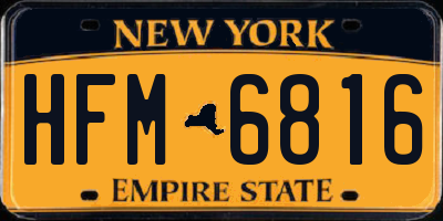 NY license plate HFM6816