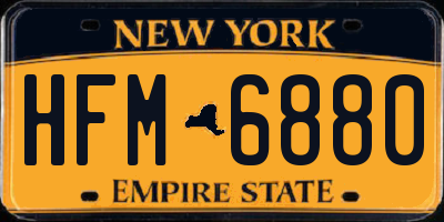 NY license plate HFM6880
