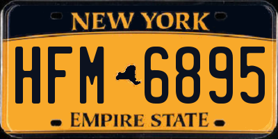 NY license plate HFM6895