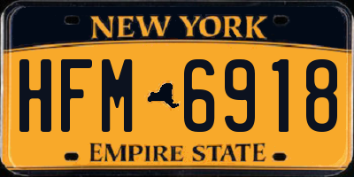 NY license plate HFM6918