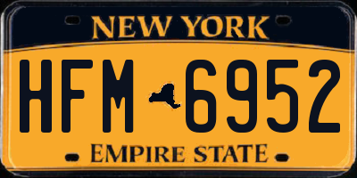 NY license plate HFM6952
