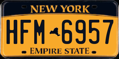 NY license plate HFM6957