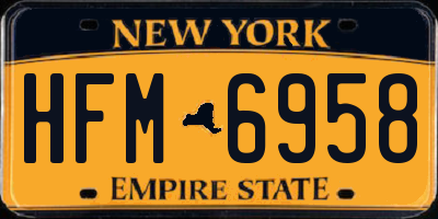 NY license plate HFM6958