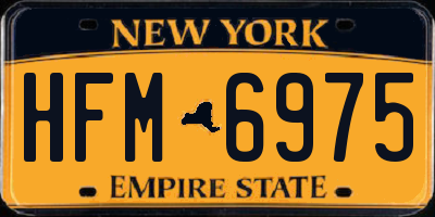 NY license plate HFM6975
