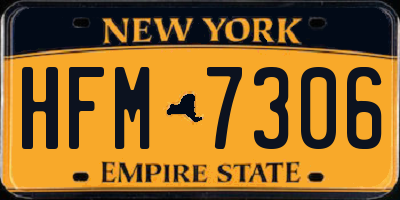 NY license plate HFM7306