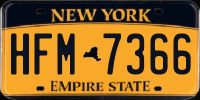 NY license plate HFM7366