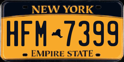 NY license plate HFM7399