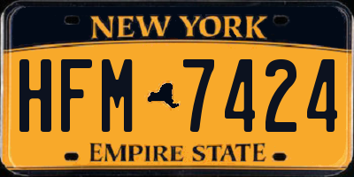 NY license plate HFM7424