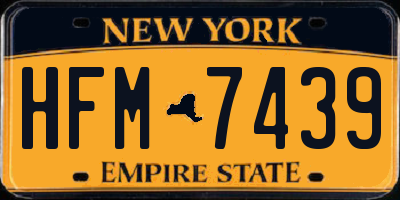 NY license plate HFM7439