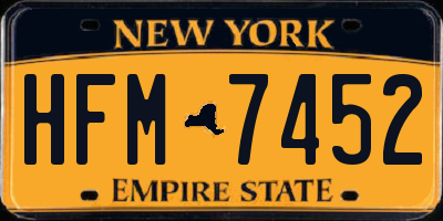 NY license plate HFM7452