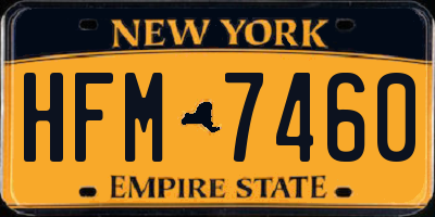 NY license plate HFM7460