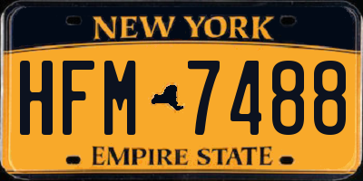 NY license plate HFM7488